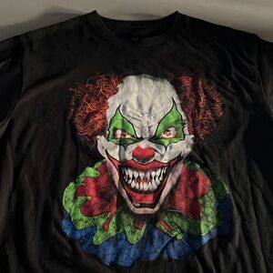 Way to Celebrate Halloween Creepy Clown Graphic T Size Large